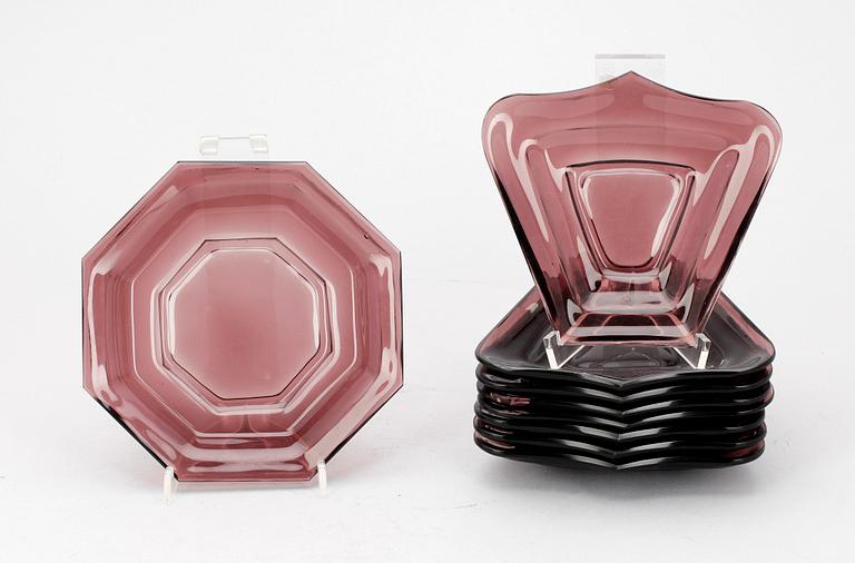 KABARET, 9 delar, pekingglas, Kina, omkr år 1900.