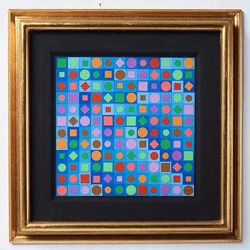 Victor Vasarely, "Pint Bleu - C".