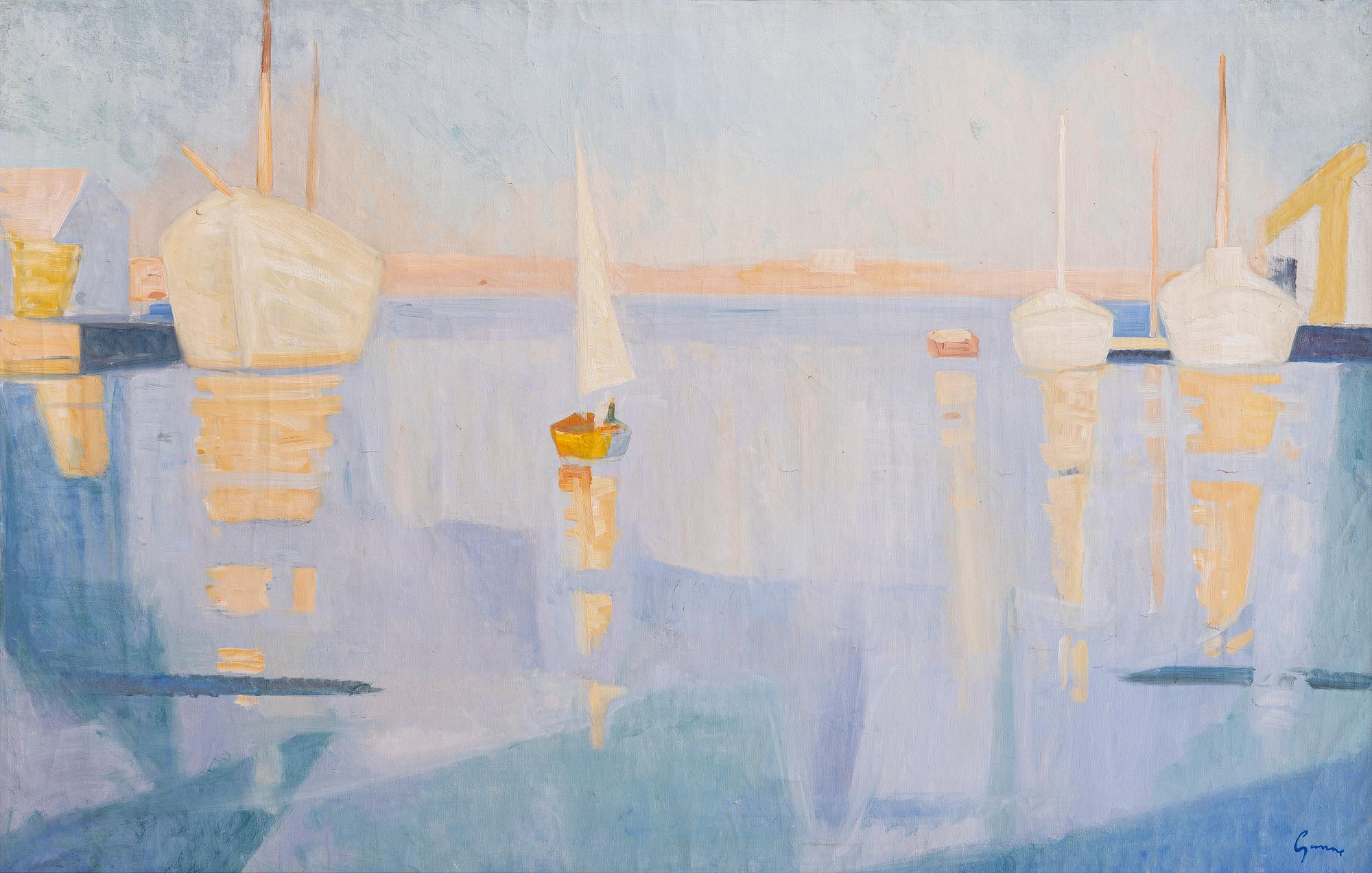 Carl Gunne, Harbour Scene.