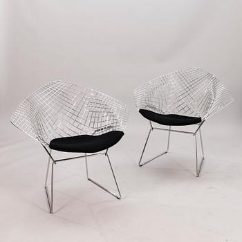 HARRY BERTOIA,  A pair of 'Diamond Chairs', Knoll, model designed in 1952.