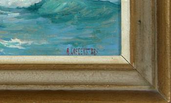 ALFRED GREGERS-RASMUSSEN, olja på pannå, sign.