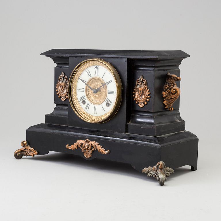 A TABLE CLOCK, Ansonia clock company, New York, late 19th century.
