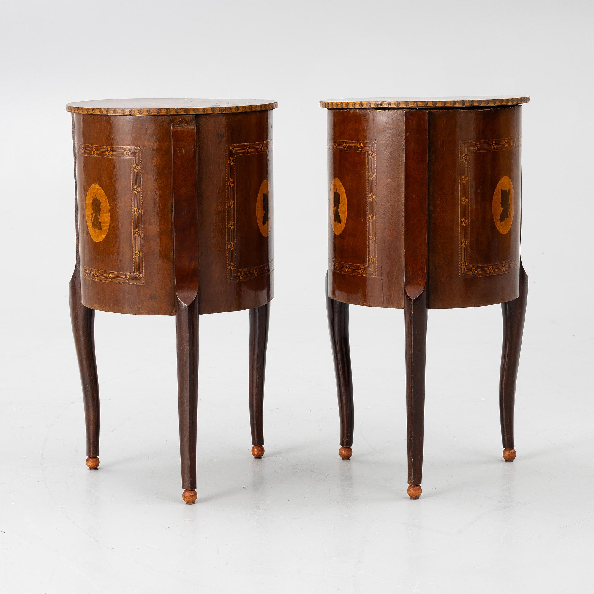 Cabinets, a pair, Louis XVI style, 20th century.