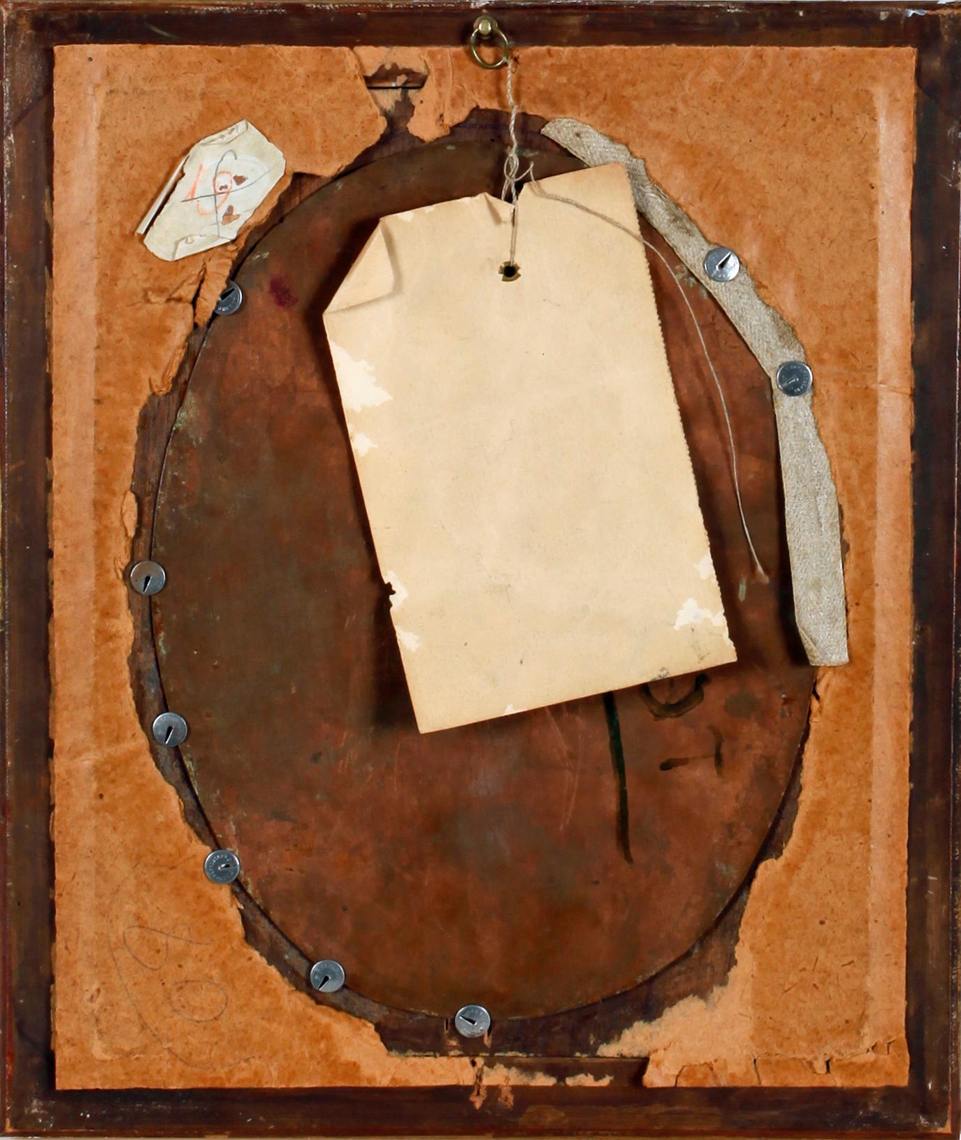 ANDERS KAUFMANN, hans art. Olja på kopparpannå. 1700/1900-tal.