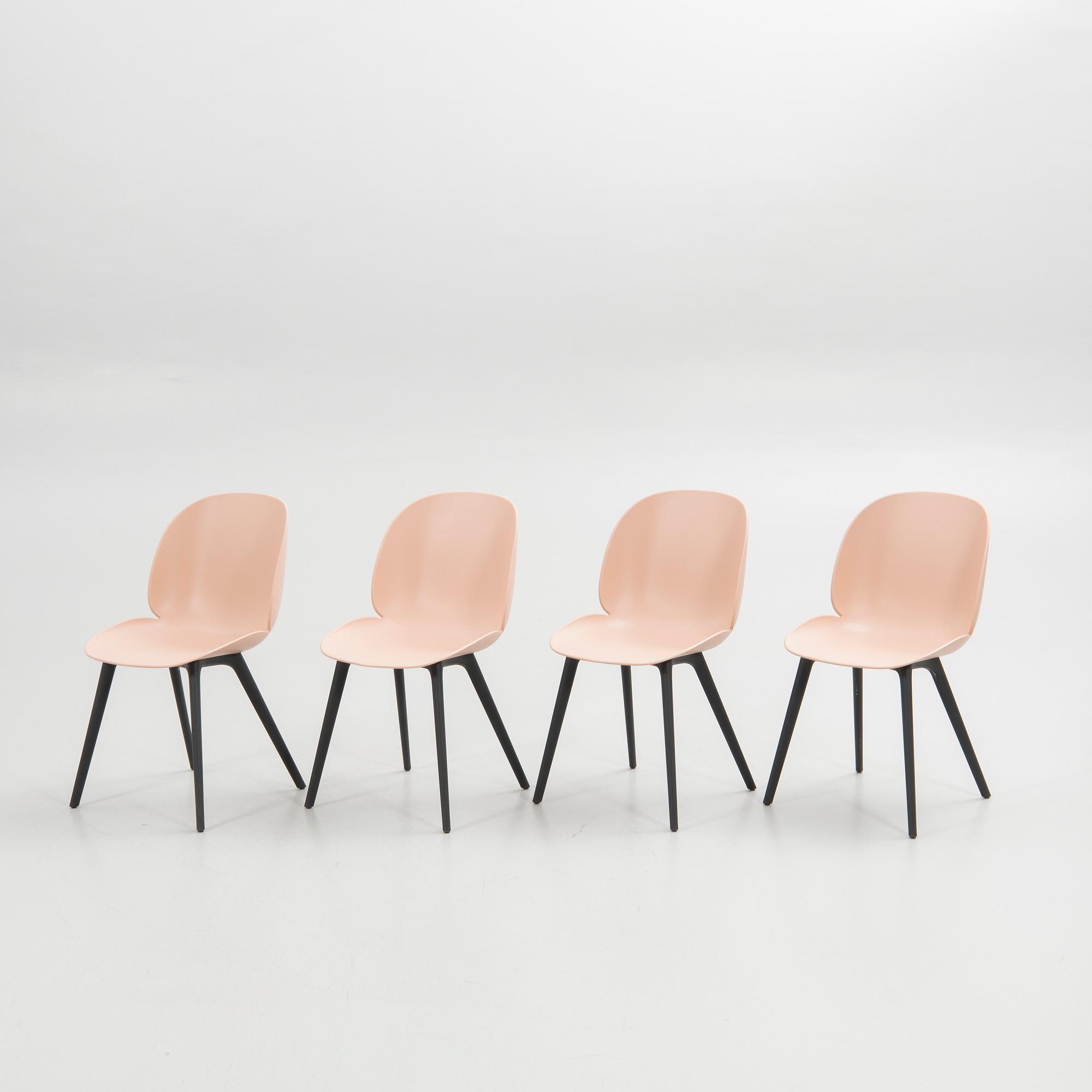 GamFratesi, chairs, 4 pcs, "Beetle Chair", Gubi, Denmark.