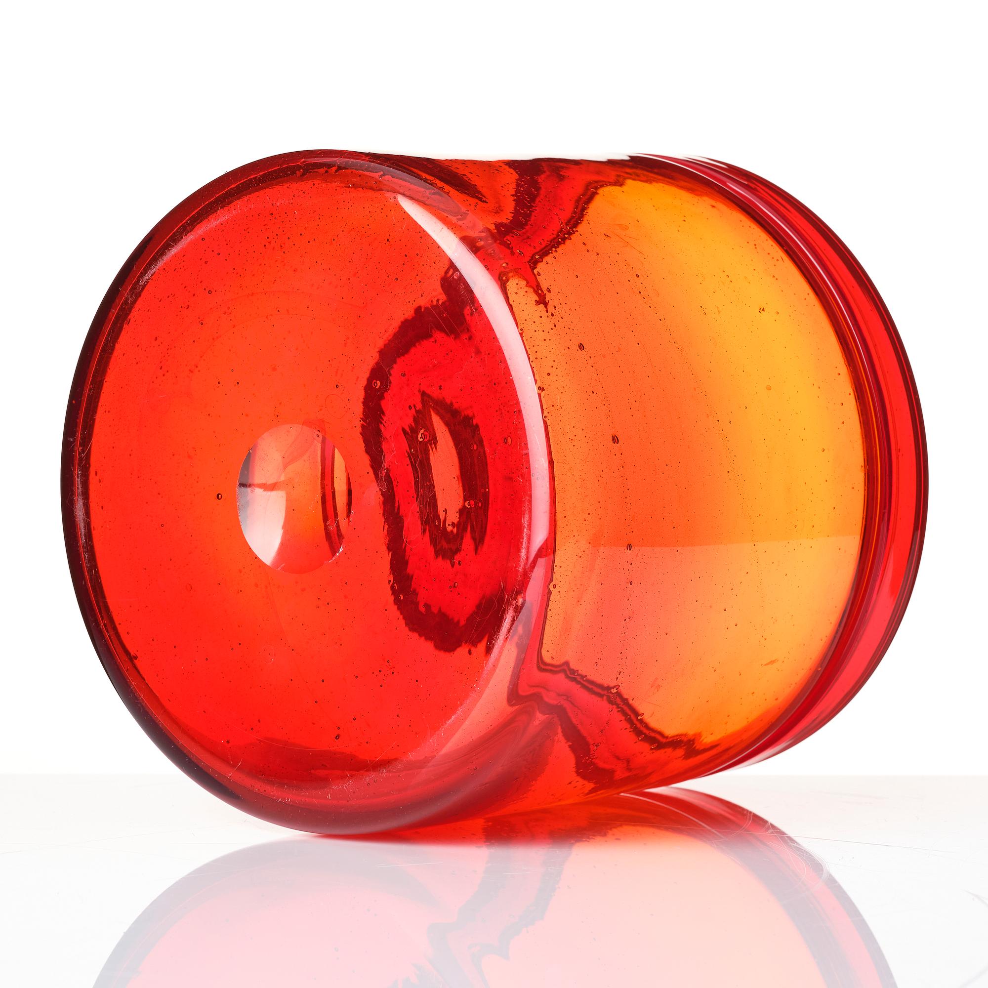 Vas / ytterfoder, glas, troligen Erik Höglund, 1900-talets senare del.