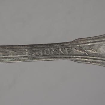 SKEDAR, 17 stycken, tenn, 17/1800-tal.