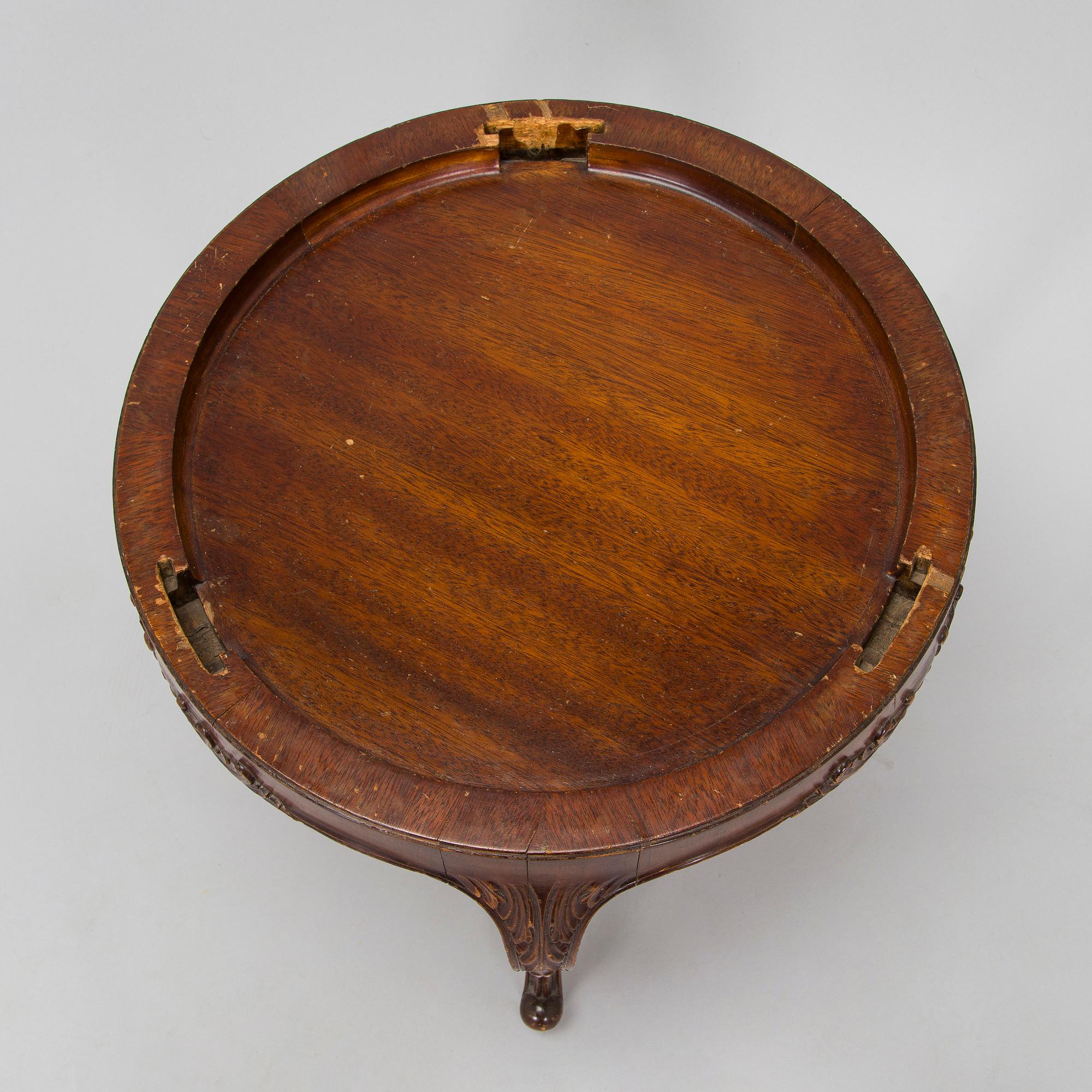 Brickbord, sterlingsilver och mahognyfaner, Mappin & Webb, London 1912, stommen av Paul Boman.