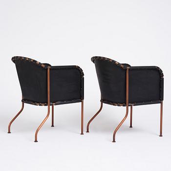 Mats Theselius, a pair of 'Ambassad' easy chairs, Källemo, Sweden, post 1999.