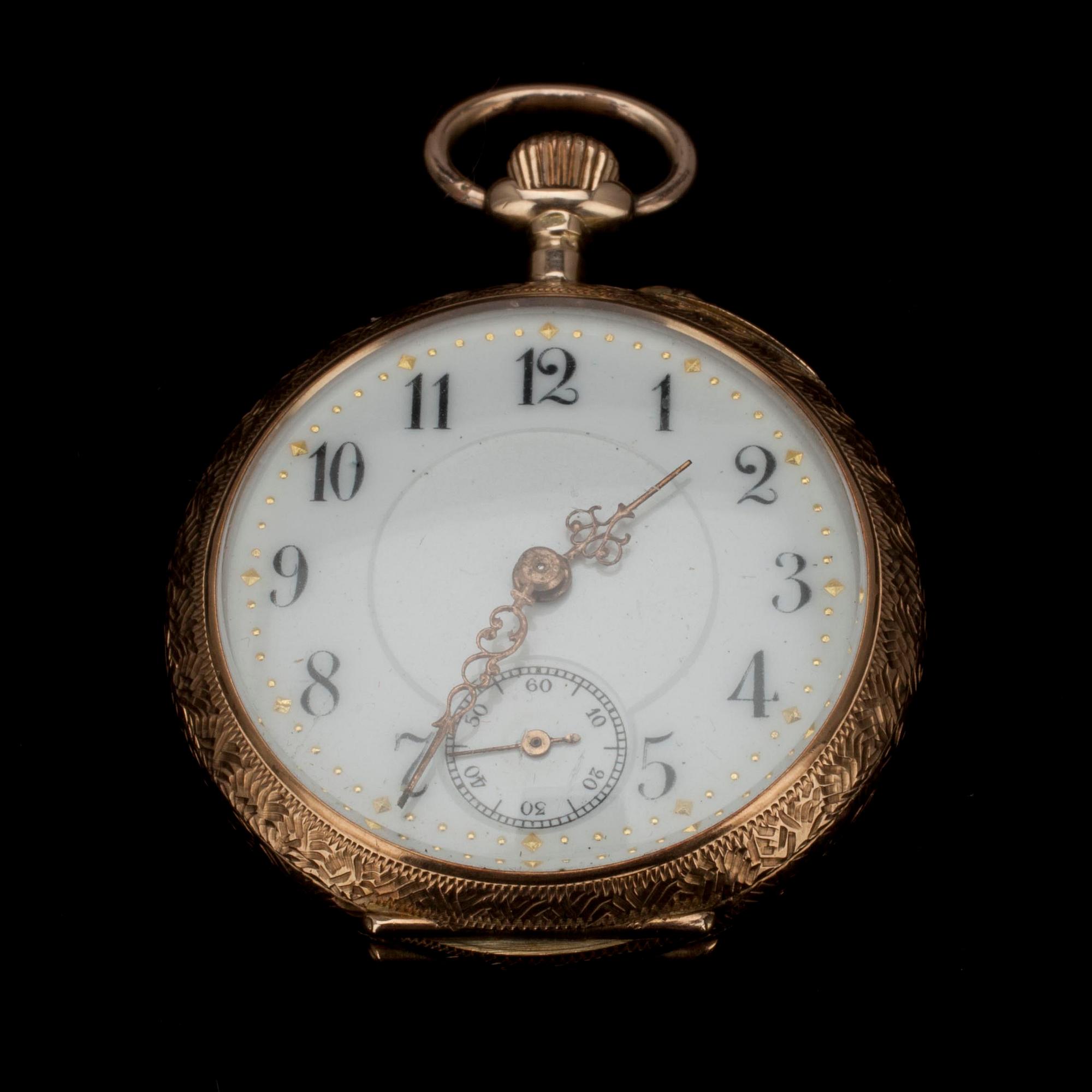 DAMFICKUR, guld, tidigt 1900-tal.