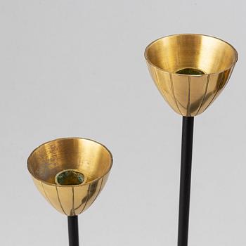 Gunnar Ander, two candelabras, Ystad metall.