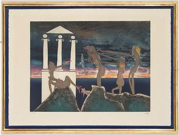 ROBERTO MATTA, a colour lithograph, signed and numbered 21/125.