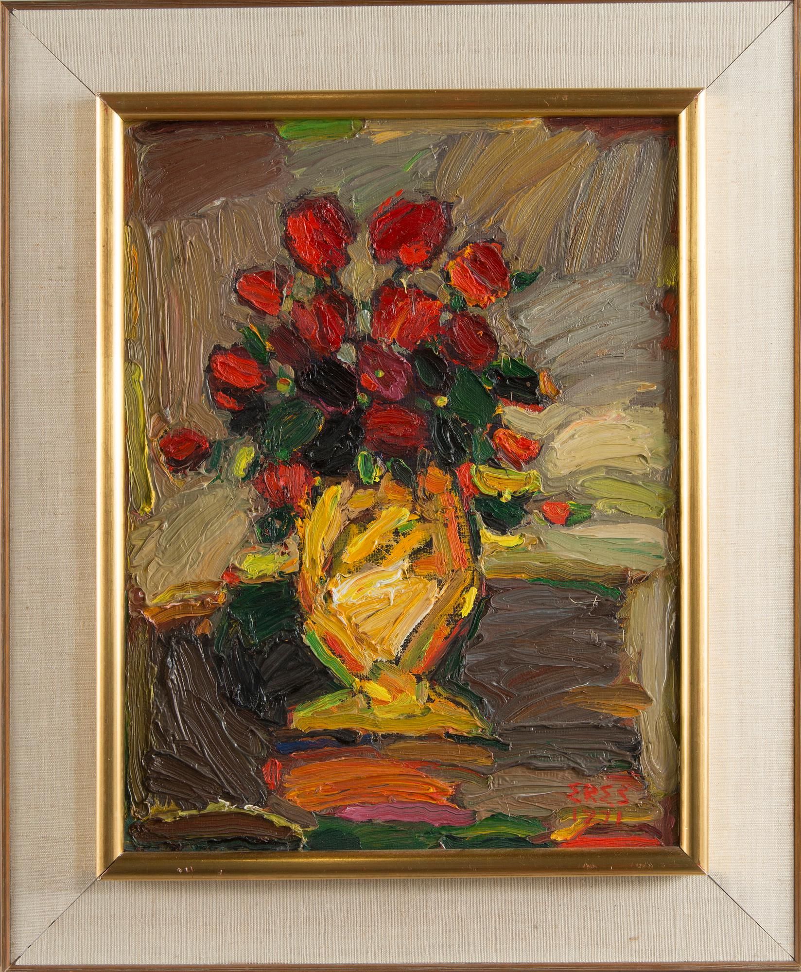 Arnold Eres, Still life with flowers.