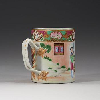 A famille rose Canton jug, Qing dynasty, 19th Century.