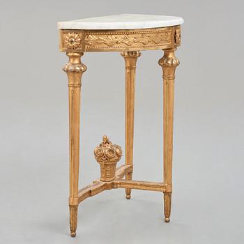 A Gustavian late 18th century console table.