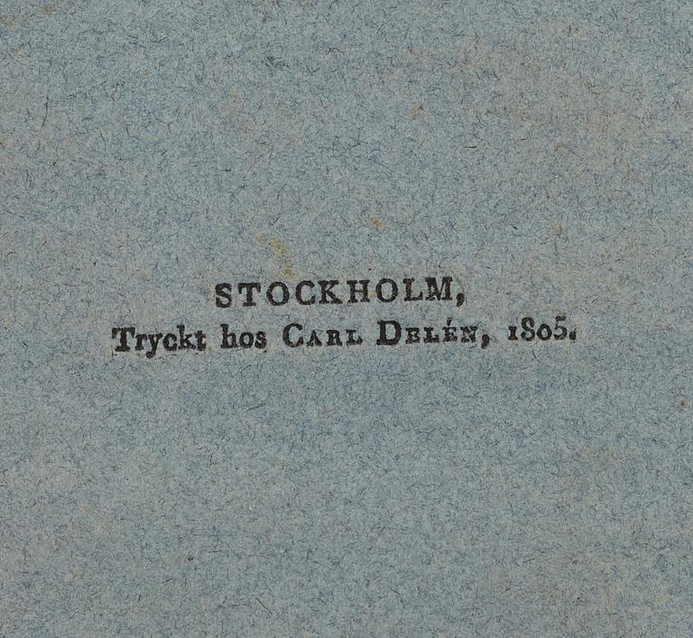 JOHAN WILHELM PALMSTRUCH, "Svensk Botanik, vol I-V. 1803-1805.