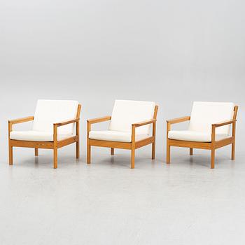 A set of three chairs, late 20th Century.