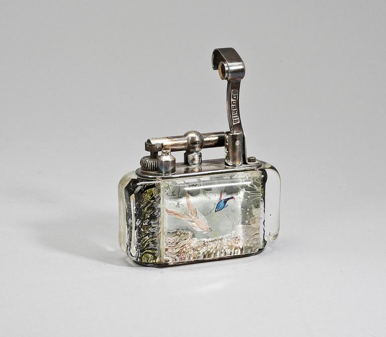 BORDSTÄNDARE, plast och metall, Dunhill, 1950/60-tal.