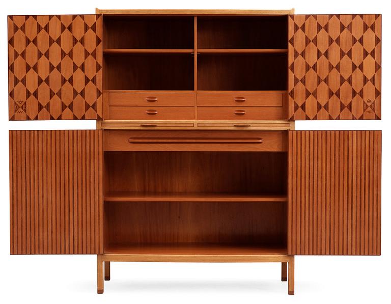 A David Rosen mahogany and palisander cabinet, journeyman work by Bengt Rosén, Stockholm 1955.