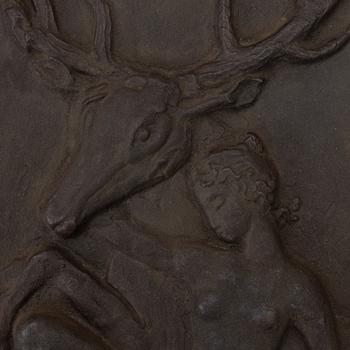 Swedish Grace, wall relief, attributed to Näfveqvarns bruk.