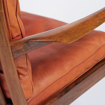 Ib Kofod-Larsen, a pair of rosewood "Samsö" armchairs, Olof Persons Fåtöljindustri (OPE), Jönköping, 1960s.