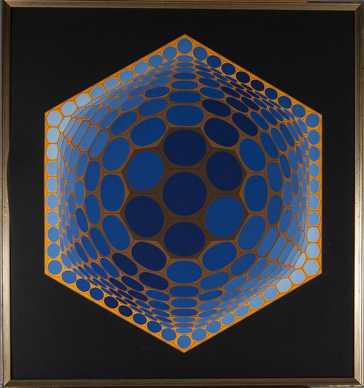 VICTOR VASARELY, färgserigrafi, signerad och numrerad 199/250.