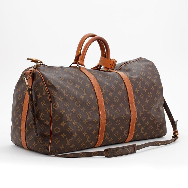 LOUIS VUITTON, a monogram canvas weekendbag, "Keepall Bandouliere 50".