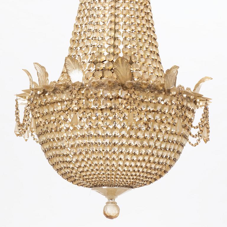 A chandelier, circa 1900.