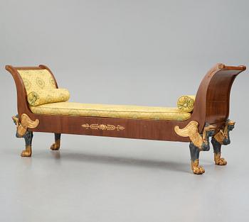 An empire /empirestyle mahogany daybed, 19th century.