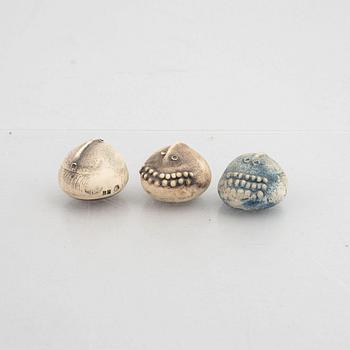 Bengt Berglund, a set of 10 sculptural stoneware items, Gustavsberg Studio.