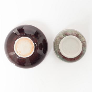 Stig Lindberg, four stoneware miniatures, Gustavsberg.