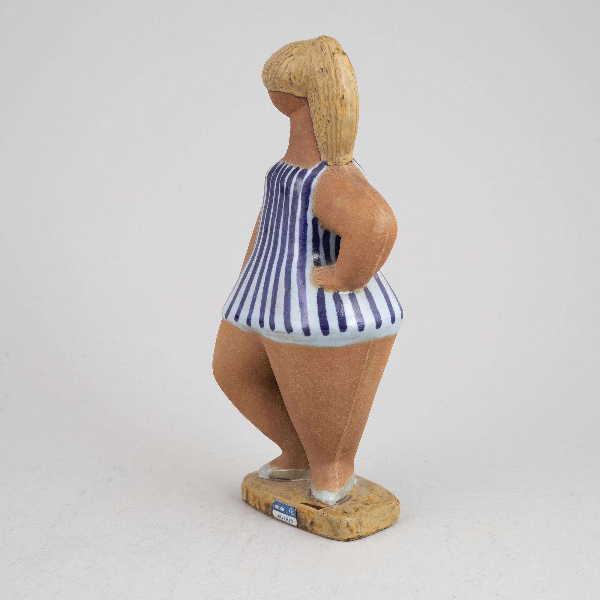 A stoneware figurine. 'Dora', by Lisa Larson, Gustavsberg, signed.