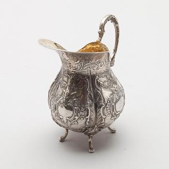 SOCKERSKÅL samt GRÄDDSNÄCKA, silver, finska stämplar KIS 1976. Vikt 575 g.