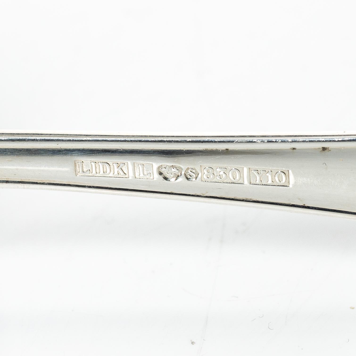 A Swedish silver cutlery set with case, model "Svensk", Lidköpings Matsilver Ab, Lidköping 1997 (60 pieces).