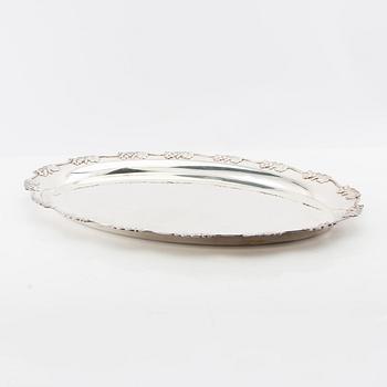 Trays/Serving platters 4 pcs of silver-plated metal, first half of the 20th century.