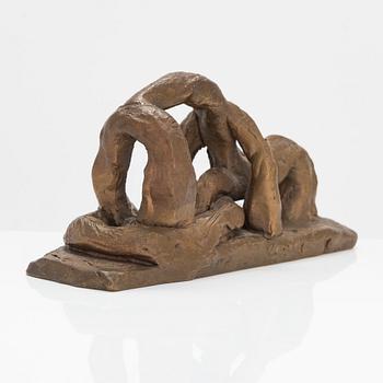 Alpo Jaakola, skulptur, brons, signerad.