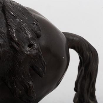 Guilliaume Coustou, after, a pair of bronze sculptures.