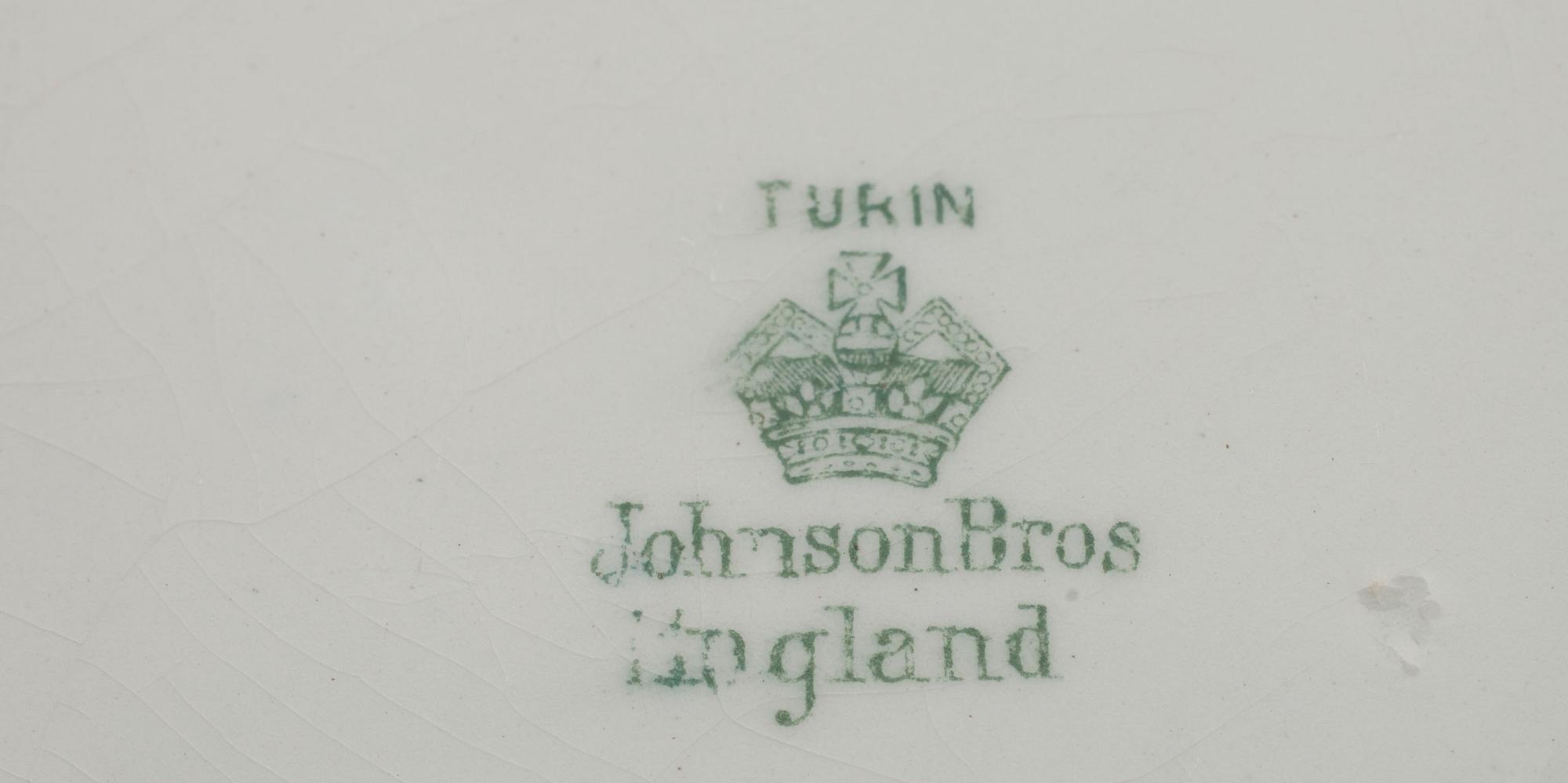 SERVISDELAR, 30 st, porslin, "Turin" Johnson Bros. England 1900-talets första hälft.