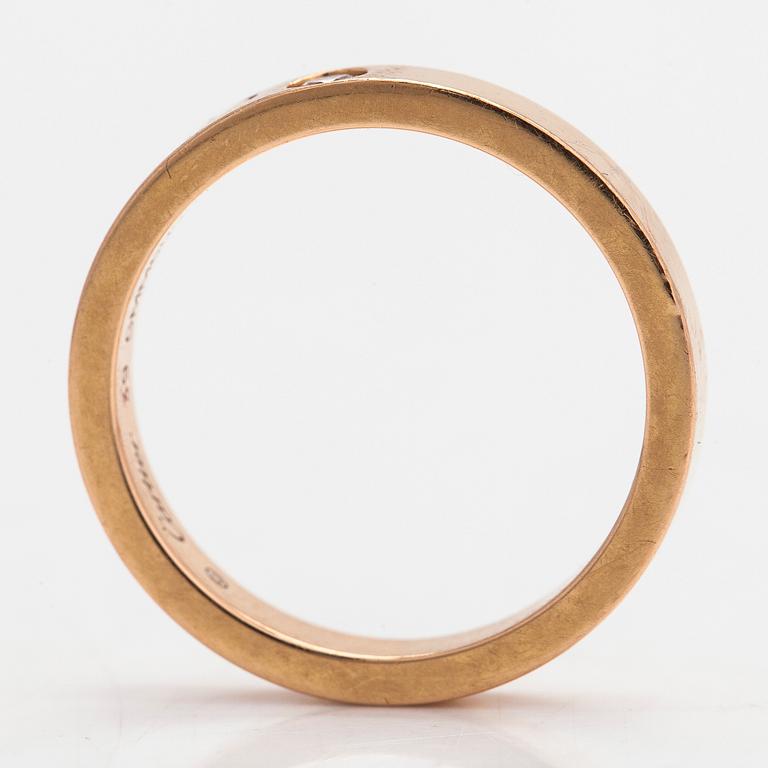 Cartier, sormus, 18K ruusukultaa ja timantti n. 0.02 ct.