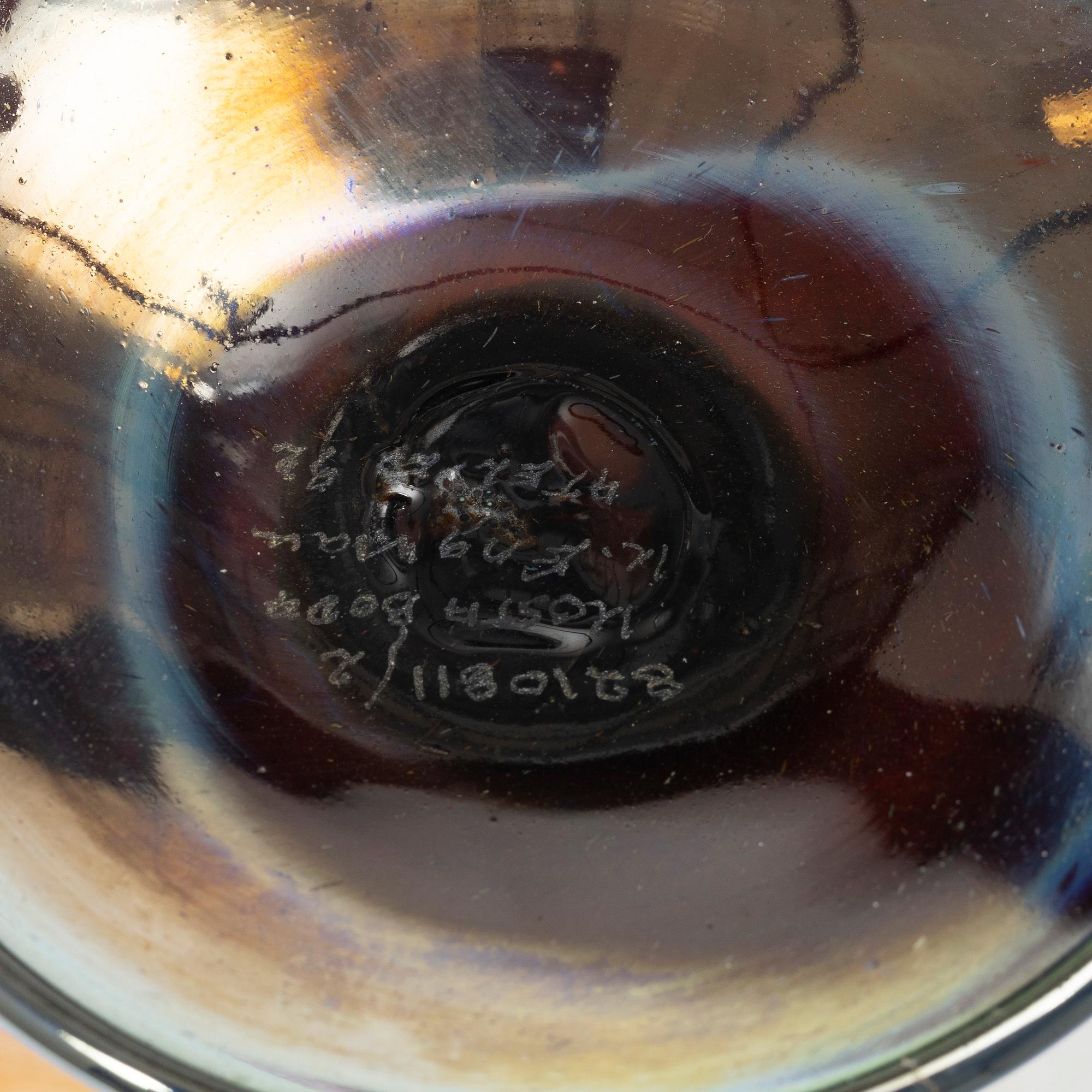 Kjell Engman, three goblets, Kosta Boda.