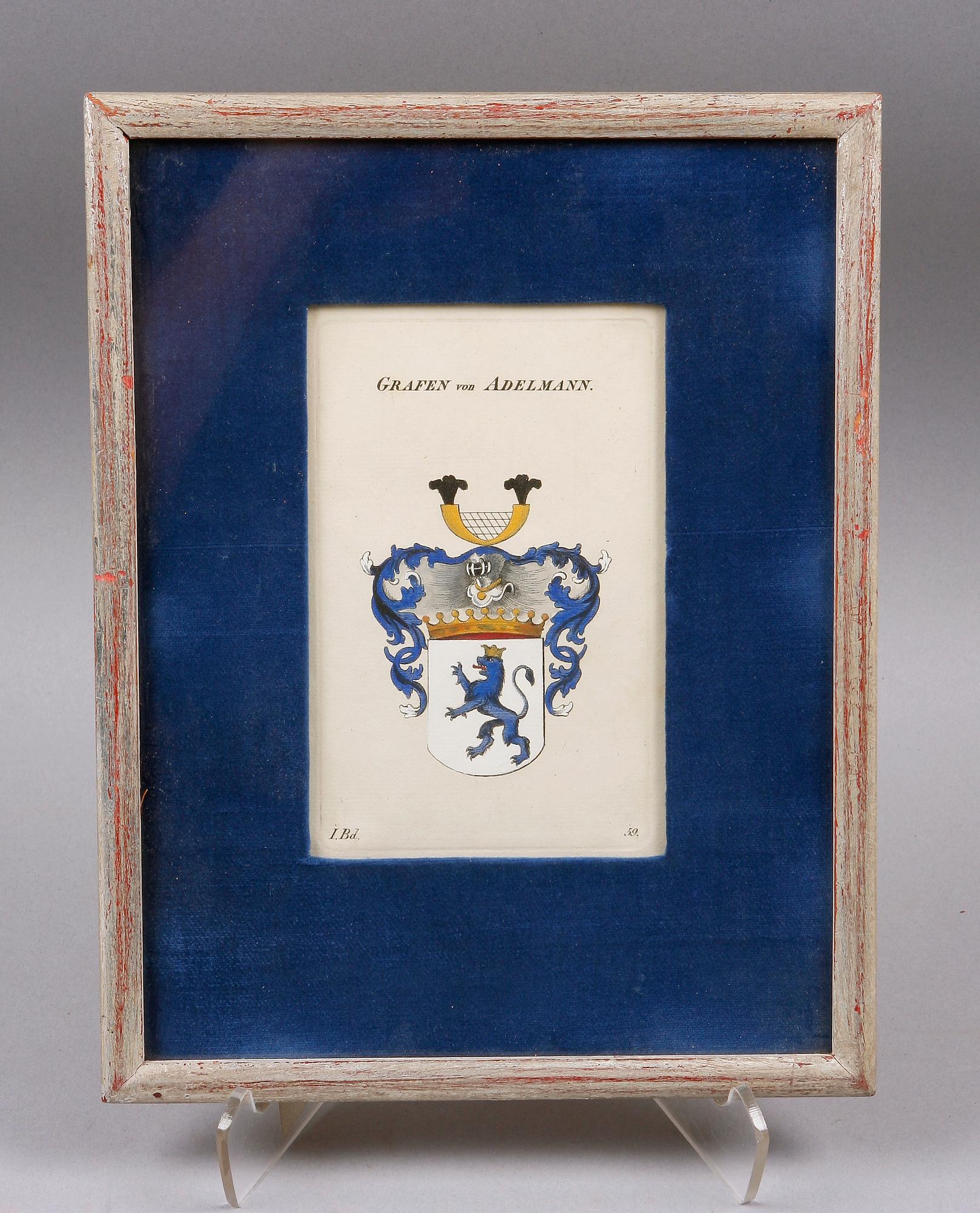 KOLORERADE TRYCK, 4 st, 1800-tal.