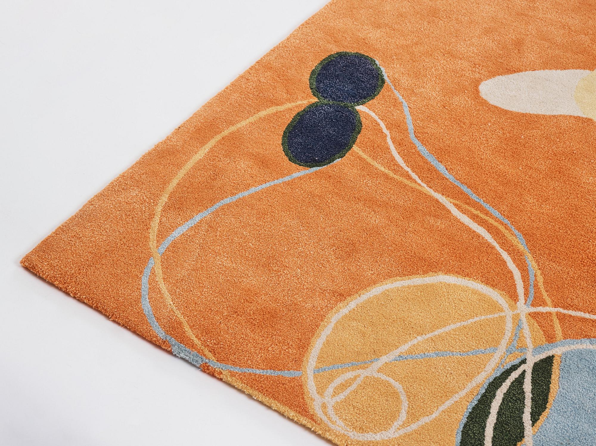 Hilma af Klint, a carpet ''Group IV, no 4. The Ten Largest youth'', handmade, 7/10, c 315 x 234 cm.