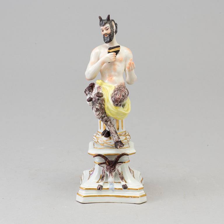 A Samson porcelain figure of a faun, Paris, France circa 1900.