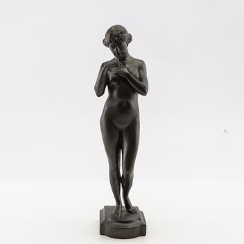 Dekorativ skulptur naken kvinna 1900-talets början.