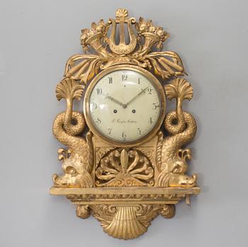 VÄGGPENDYL, empire, Peter Ericsson Stockholm(verksam 1820-46).