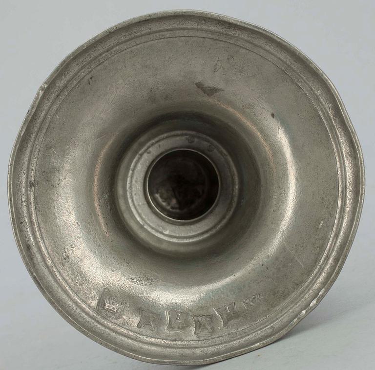 LJUSSTAKE, tenn, Johan Lindblad (1827-1861) Åbo 1829.