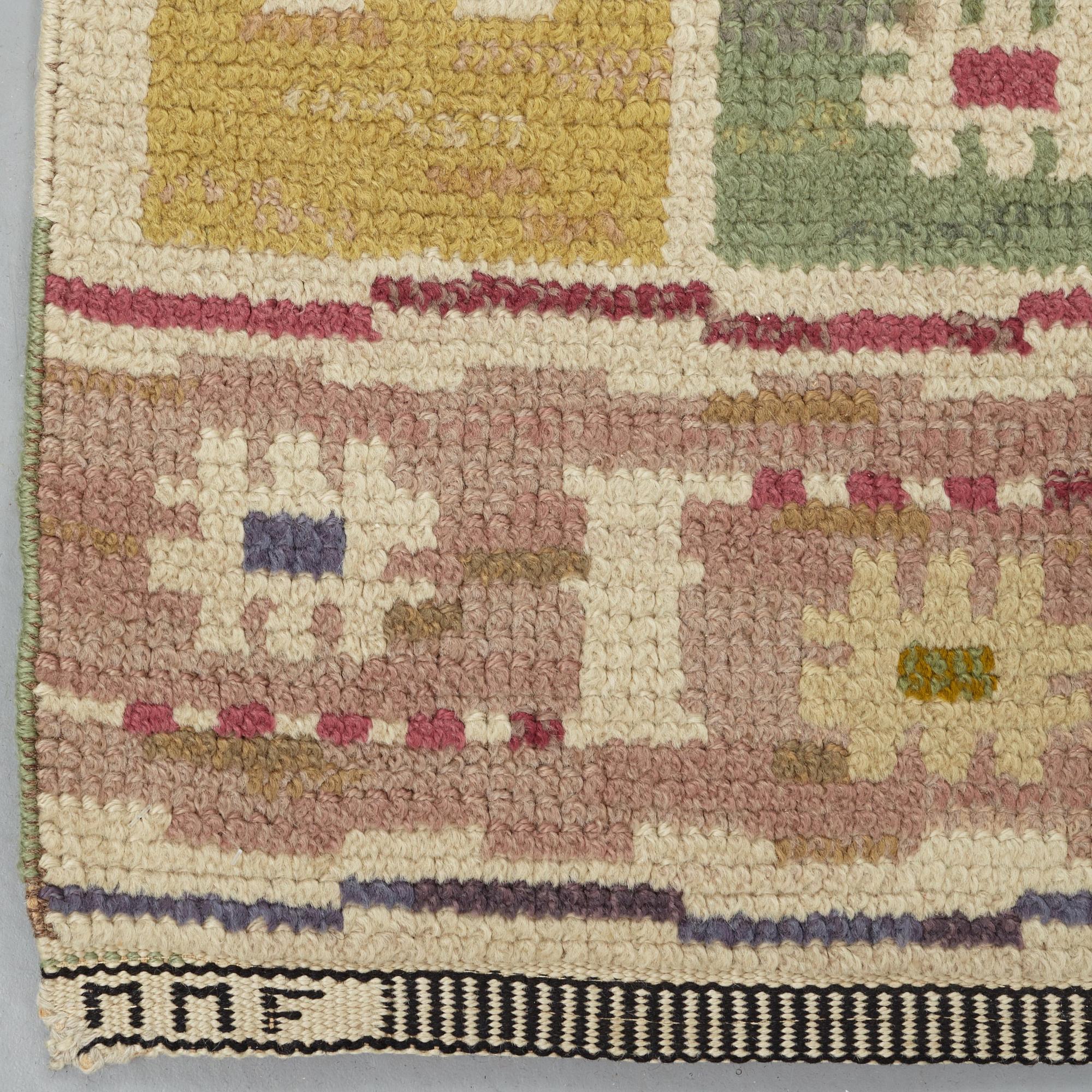 Märta Måås-Fjetterström, matta, "Ängarna", flossa, ca 308 x 206 cm, signerad MMF.