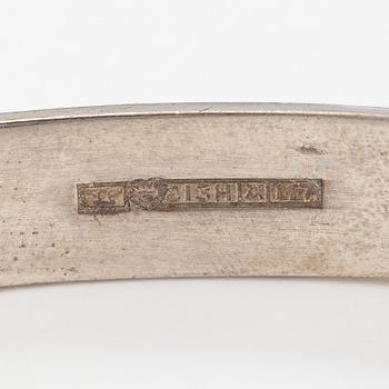 Elis Kauppi, pendant and bracelet, silver, spectrolite, Kupittaan Kulta, Turku 1965.