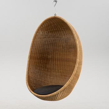 Nanna Ditzel, a 'Hanging Egg Chair' produced by R. Wengler, Denmark, circa 1959.