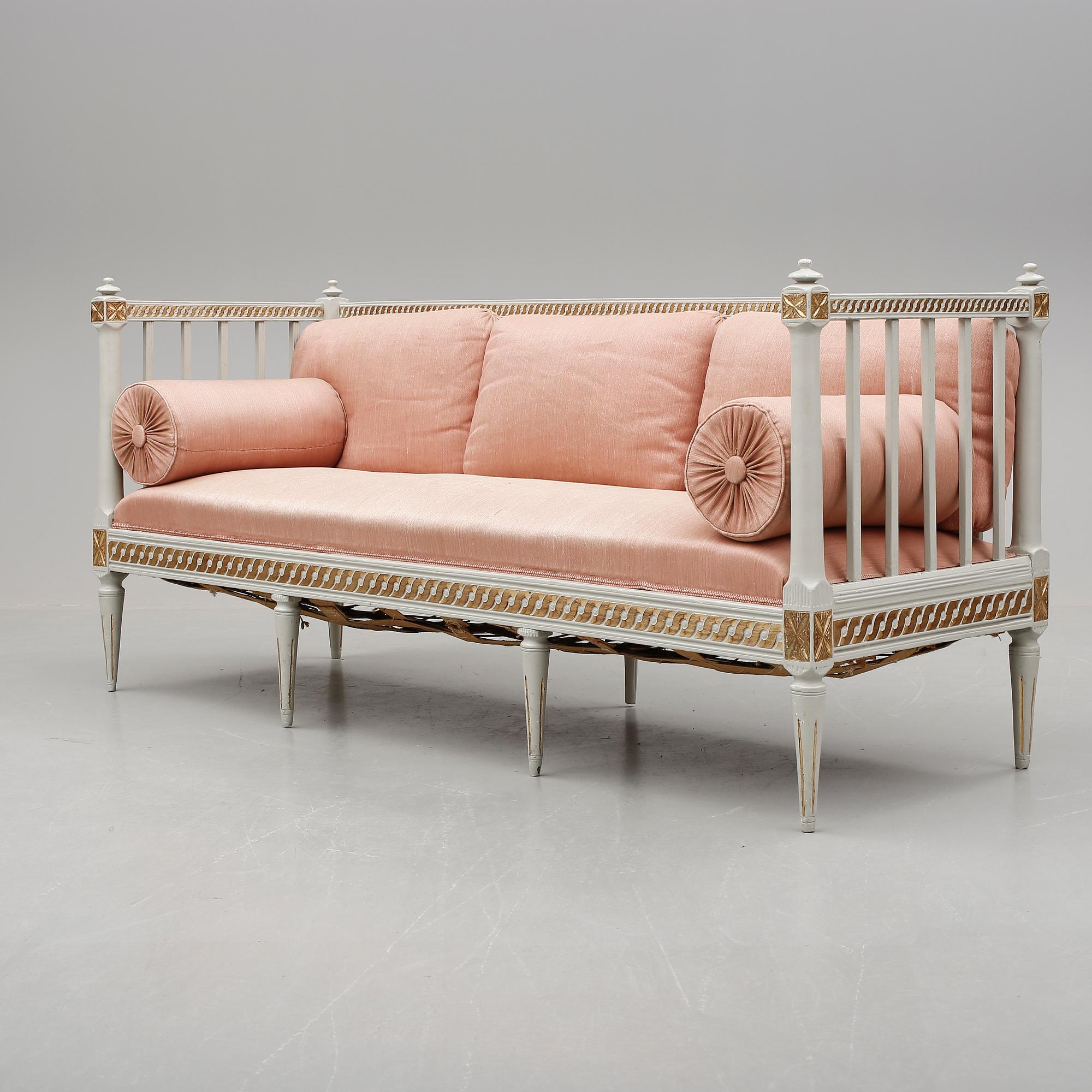 SOFFA, gustaviansk, omkring år 1800.